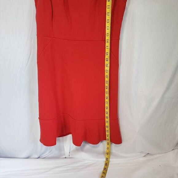She + Sky Amelia Ruffle Dress Red Women's  Size M G11 - Picture 4 of 13